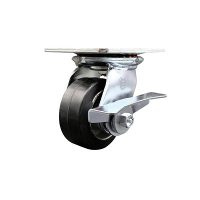 Heavy Duty Rubber on Aluminum Caster
