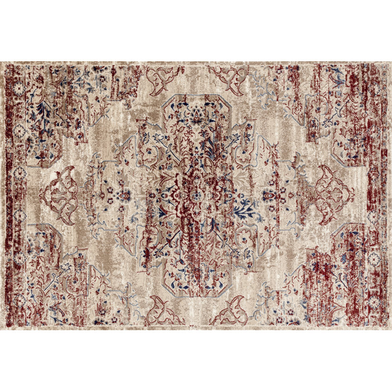 Tapis décoratif mangue abstraite Mersey, Rectangle 5 pi x 7 pi