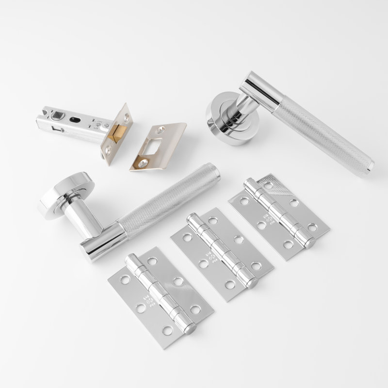 Lagos Door Handle, Polished Chrome