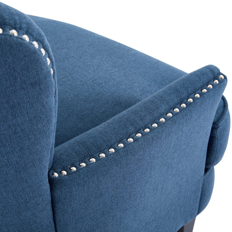Fauteuil Parmelee, Polyester bleu foncé