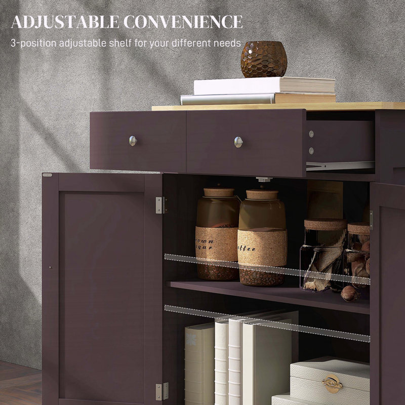 Buffet avec comptoir en bois massif