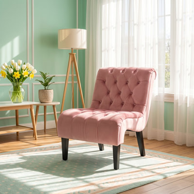 Fauteuil d'appoint en bois d'hévéa capitonné l 22,83 po x P 30,71 po COOLMORE