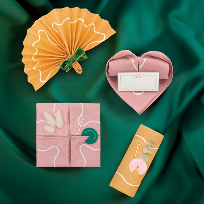 Portico Designs Art of Hosting Cocktail Napkins & Creative Folding Guide