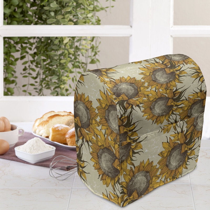 Housse de table de mixage moutarde / ivoire