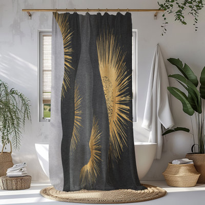 Gray Celestial Shower Curtain