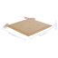 Chaise berçante d'extérieur avec coussin en bois de teck-999356254