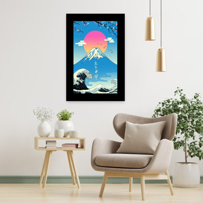 Art contemporain contemporain avec paysage de fleurs de cerisier
