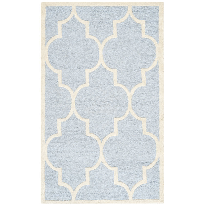 Cannen Hand Tufted Wool Geometric Rug, Rectangle 3' x 5'