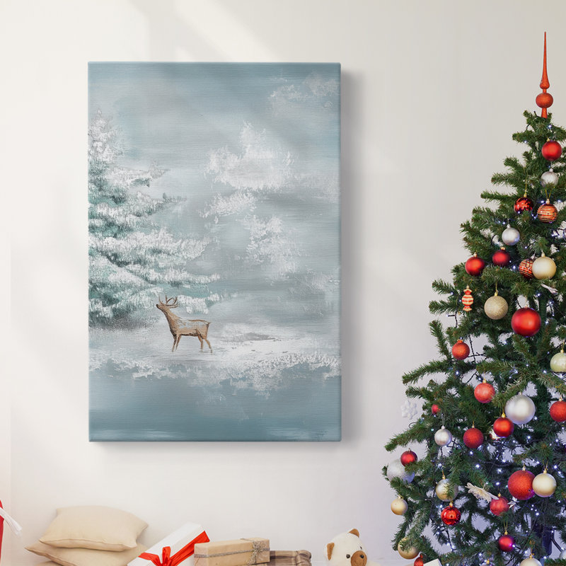 Art des Fêtes de Noël - Toile tendue avec châssis CLCLVII, H 18 po x l 12 po