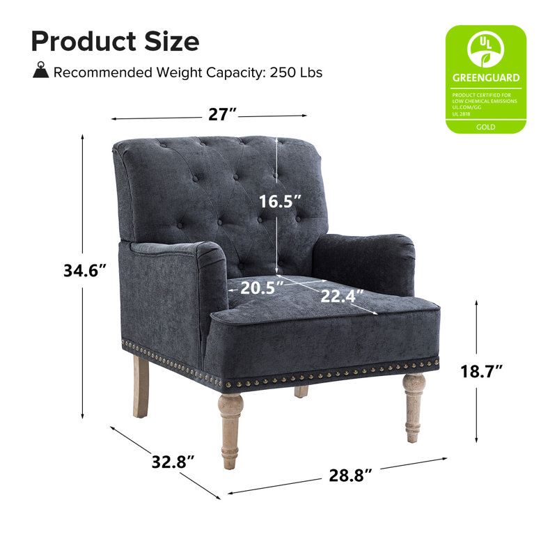 Fauteuil Wilkey, Noir, noir, noir, noir