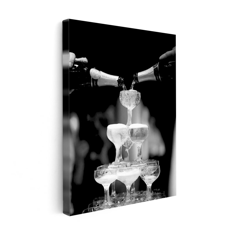 Verres à champagne, Unframed, Canvas, 12"H x 16"W