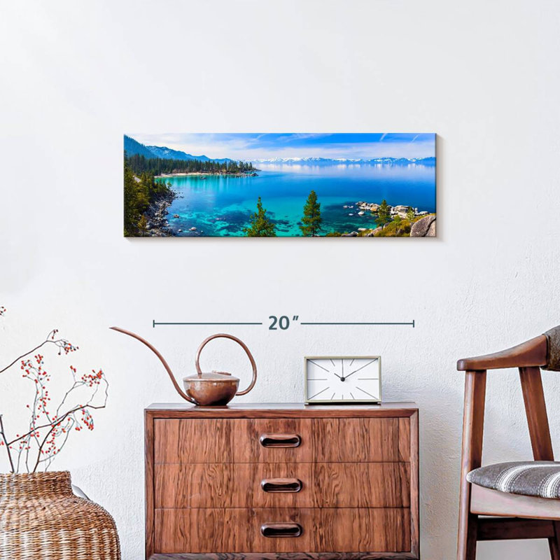 Lake Tahoe Tranquility Canvas Print, 8" H x 24" W x 1" D