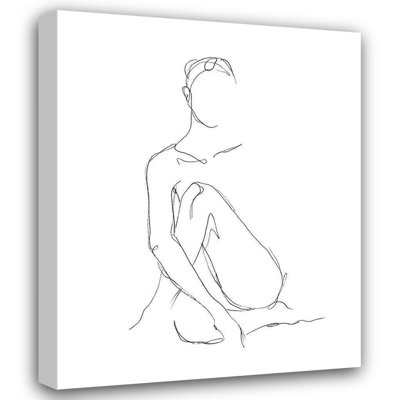 Lark Manor™ Harper, Ethan Gallery Wrapped Canvas Art Titled: Nude Contour Sketch II