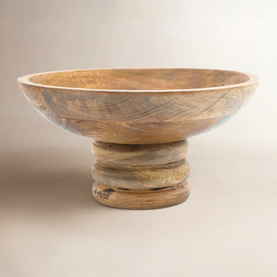 Boulders Solid Mango Wood Decorative Bowl