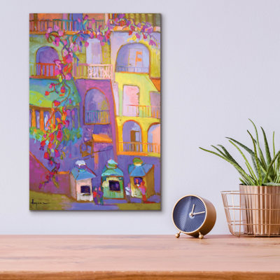  'Paradise Village' by Dorothy Fagan Acrylic Glass Wall Art, 12" x 16"