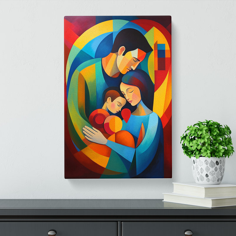 Loving Family Orphism - Wrapped Canvas, 60cm H x 40cm W x 3cm D