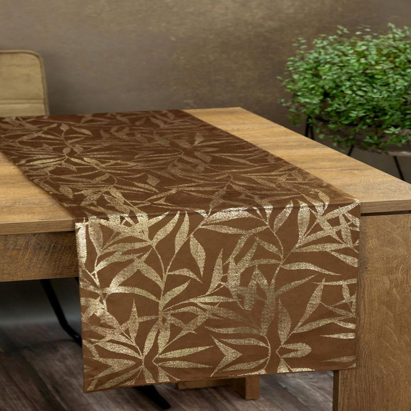 Blink Tablecloth 15 35X140 Cm Beige, 35cm W x 140cm L, Brown