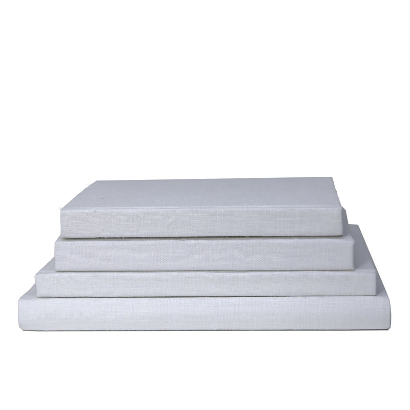 Linen Wrapped Coffee Table Stack, White