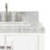 Ariel Cambridge 36 In. Right Offset Vanity With 2 In. Carrara Marble Countertop