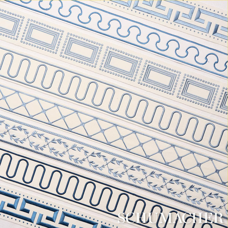 Schumacher X Paloma Contreras Margo Fret Trim, Marine