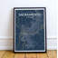 «Sacramento City Map», reproduction d'impression sur affiche en bleu-24705608