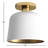 Che 1-Light Ceiling Light in White with Natural Brass-1365385509-1365385513