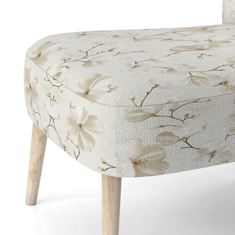 Fauteuil d'appoint ivoire French Country, Chaise d'appoint sans accoudoirs