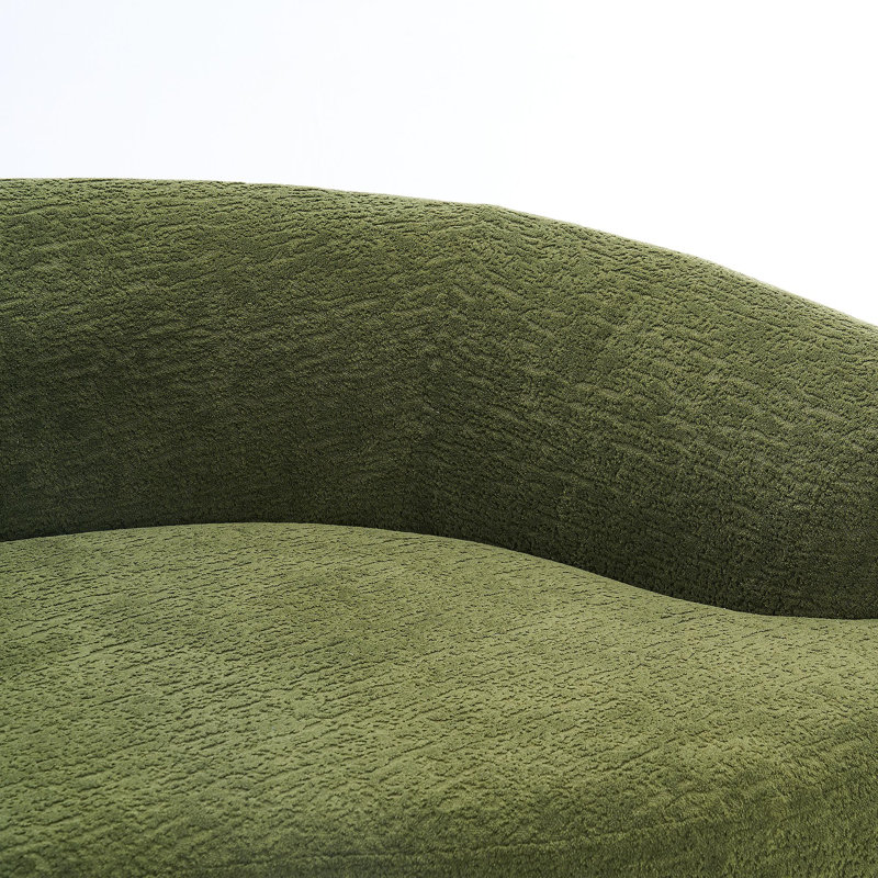 Canapé courbé désossé, canapé modulaire à compression de 110 po, vert haute densité, canapé-lit pour salon, salon, appartement, chenille