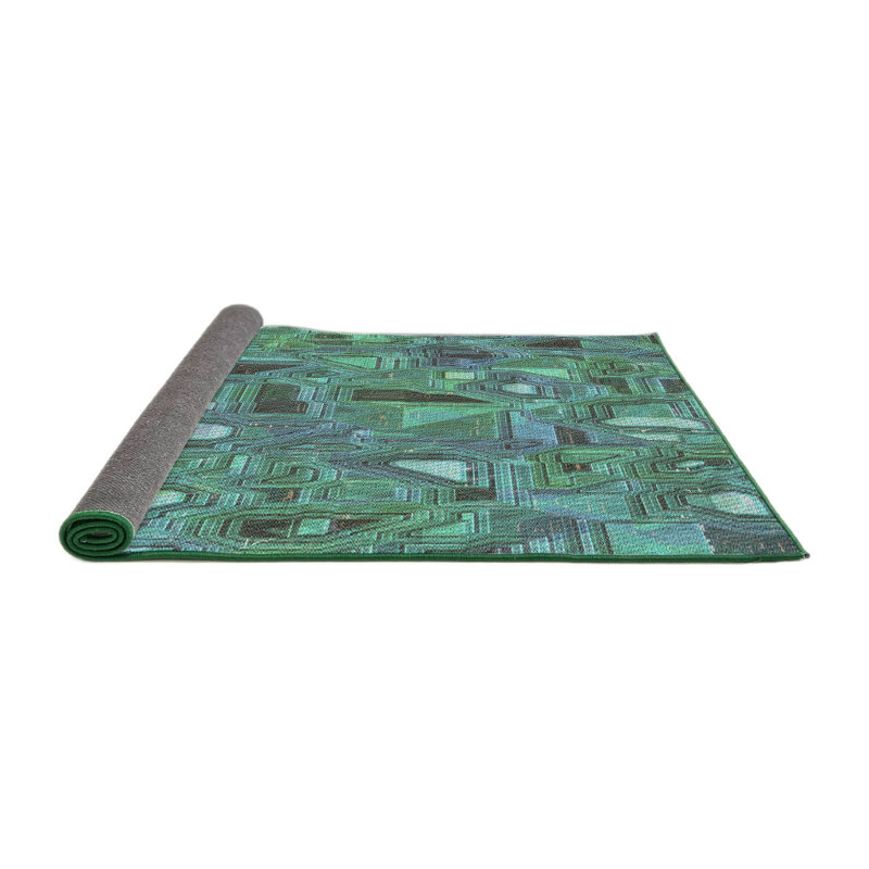 Tapis de zone verte à motif, Rond 4 pi