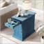 Table de bout de salon Classic Classic avec ports USB et un tiroir multifonctionnel, parfaite pour les espaces de vie organisés et élégants.-1134464692