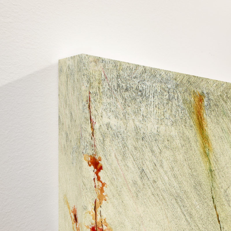 «Wildflower Patch III» par Timothy O 'Toole - peinture sur toile tendue, H 39 po x l 24 po x P 1,5 po, Gel coupé au couteau