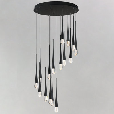 Luminaire suspendu grappe 16 lumières DEL