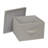 LargeStorageBoxwithLidSoftPoly-CottonCanvaswithReinforcedFrameGenerousStorageCapacityFully-RemovableLidFrontHandleVersatileFoldableandStackablewithCoffeeTrim-1589940374-1589940375