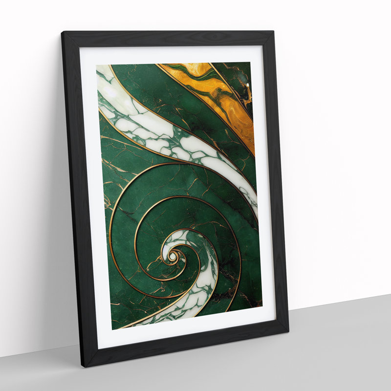 Sensational Abstract Art No.3 - Single Picture Frame Print, 64cm H x 46cm W x 2cm D, Black