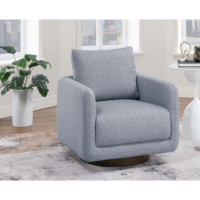 Fauteuil pivotant Denn, Gris