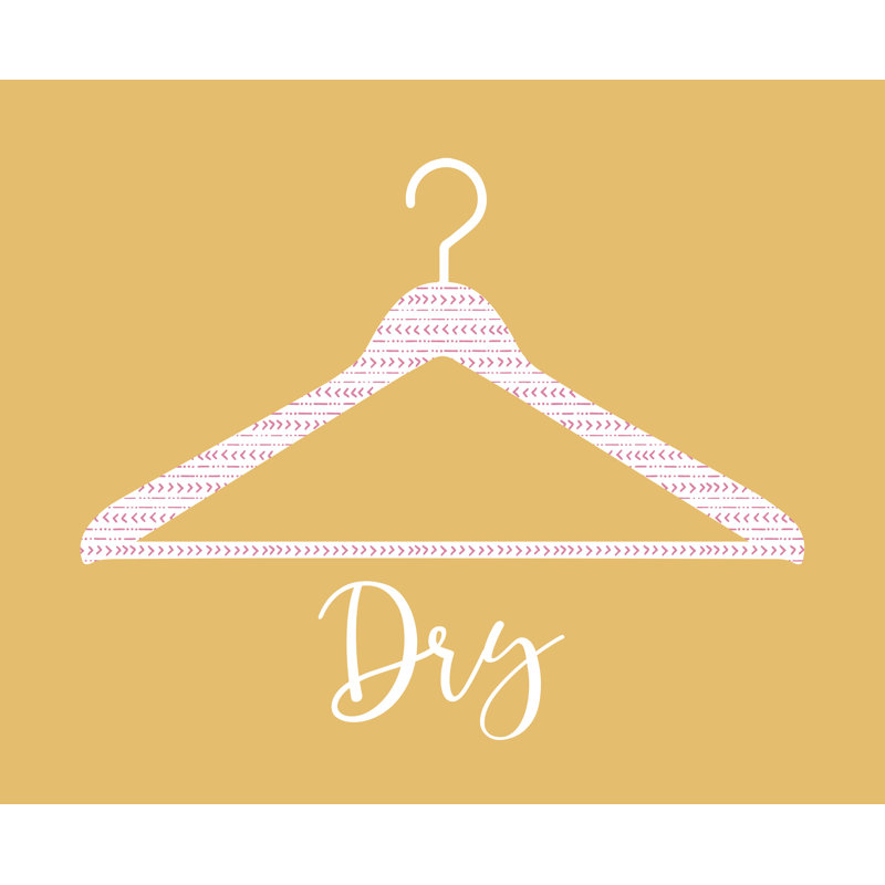 Hanger Dry Yellow - Painting on Canvas, 30 cm H x 46 cm W, Black Floater Framed