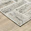 Tapis de couloir à tissage géométrique beige et ivoire 2 pi x 8 pi