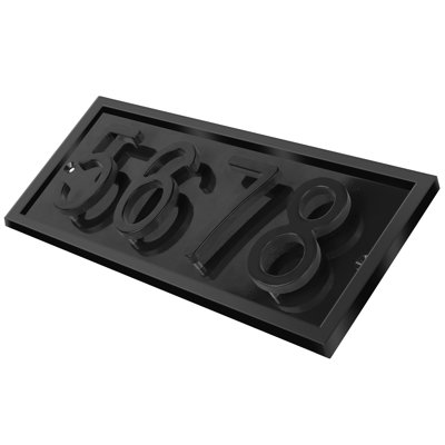Plaque d'adresse horizontale flottante en aluminium Royal Shade