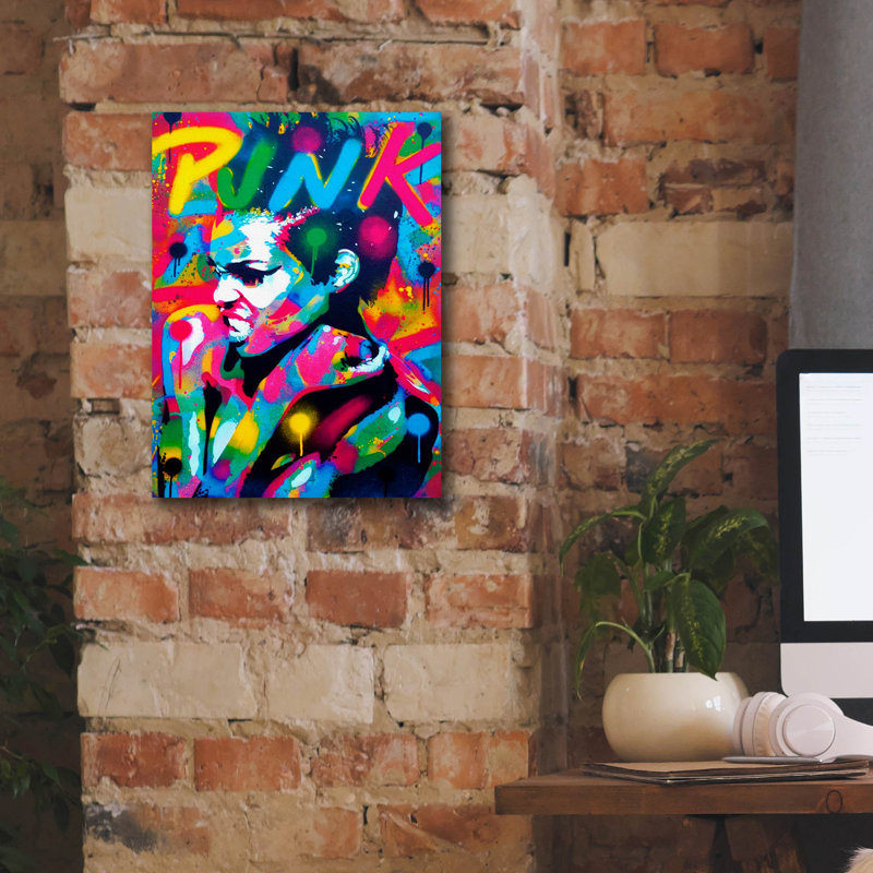 «Punk» par Abstract Graffiti, H 16 po x l 12 po x P 0,75 po