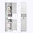 Bathroom Storage Cabinet Floor Cabinet with 2 Barn Doors and 1 Drawer, Narrow Storage Unit, Adjustable Shelves-118231419
