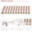 Auvent rétractable 13 'x 8' pour patio - et eau -, cadre en aluminium, manivelle manuelle, manivelle de balcon rouge à rayures, cour
