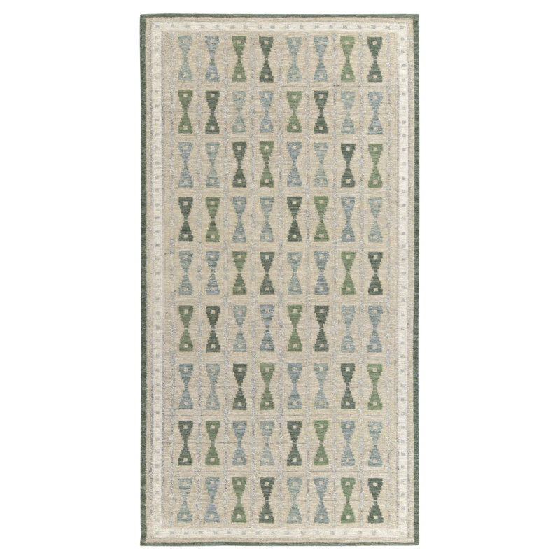 Scandinavian Wool Geometric Area Rug, Rectangle 14' x 20'