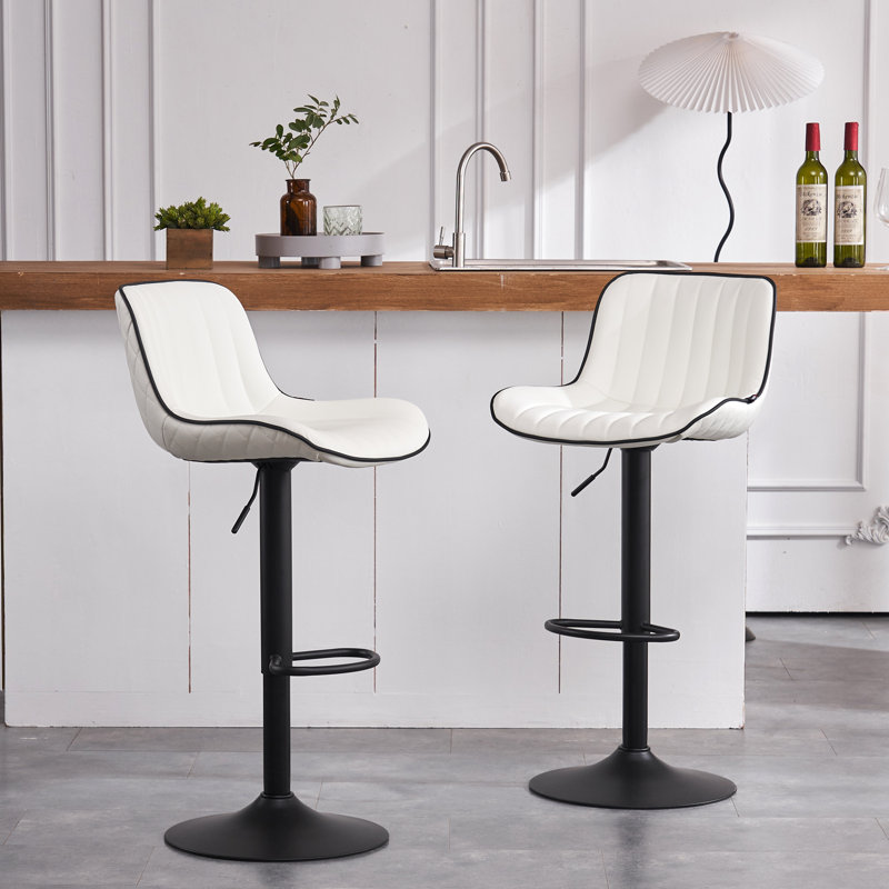 Tabourets de bar Brinitta, Blanc