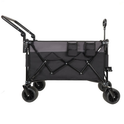 Multi-Functional Push-Pull Folding Wagon Cart With Rotating Handle & 360° All-Terrain Wheels – Heavy-Duty, Adjustable Design, Large Capacity For Transport, Groceries, And Outdoor Use