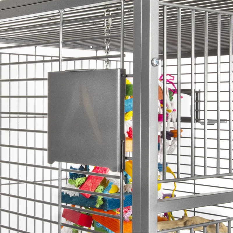 Cage à oiseaux à dôme moyen Platinum, Medium (61" H x 22" W x 24" D), Platine