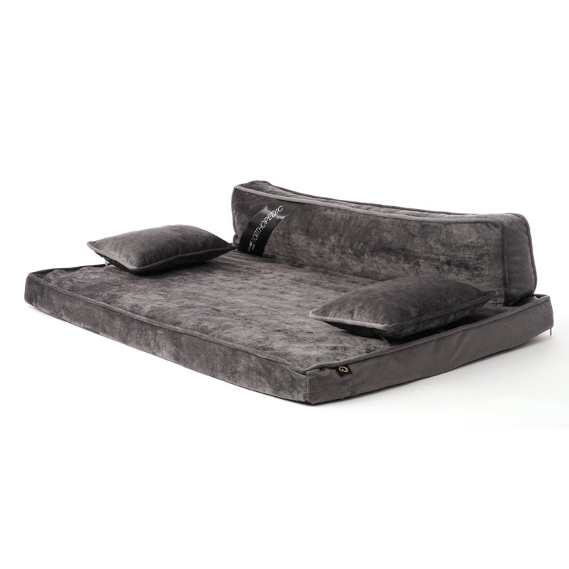 Canapé-lit Braunstein, Petit (l 30 po x P 20 po x H 9,5 po), Gris