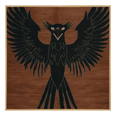 Washable Black Kite Birds Area Rug