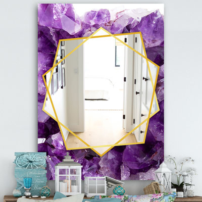 Améthyste mauve - Miroir moderne - Miroir mural contemporain