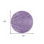 Tapis d'intérieur rond lavable abstrait mauve et ivoire 8 pi