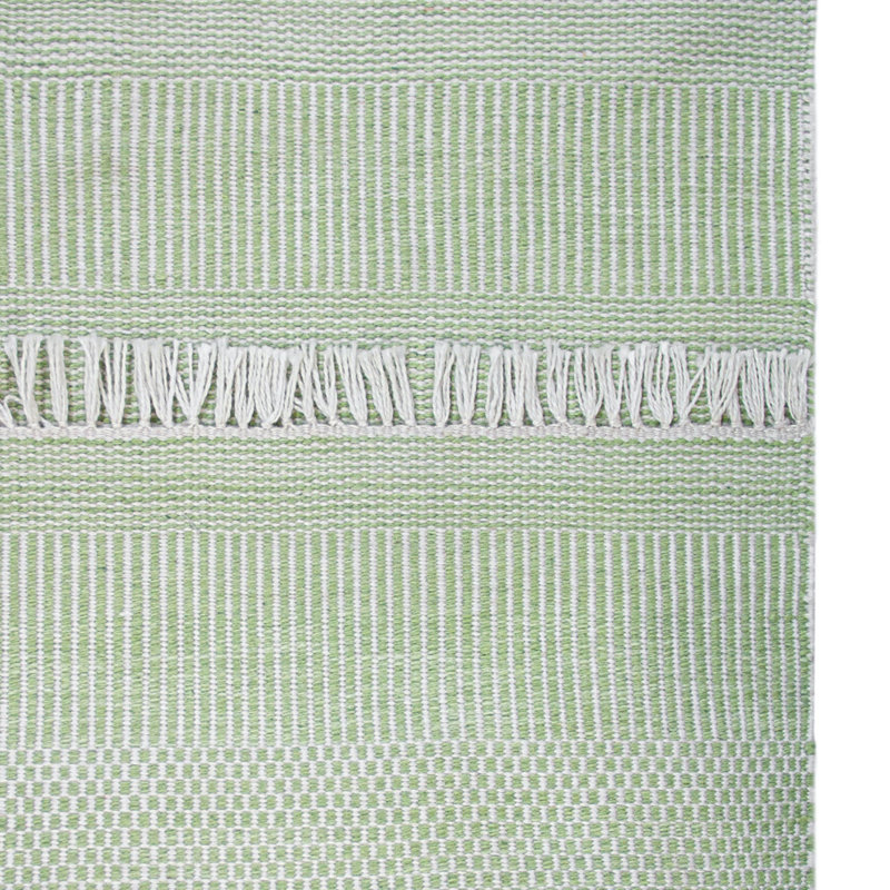 Somner Handmade Flatweave Spring Green Indoor / Outdoor Area Rug, Rectangle 2' x 3'
